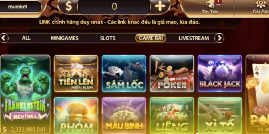 Các sảnh game hấp dẫn tại Sunwin
