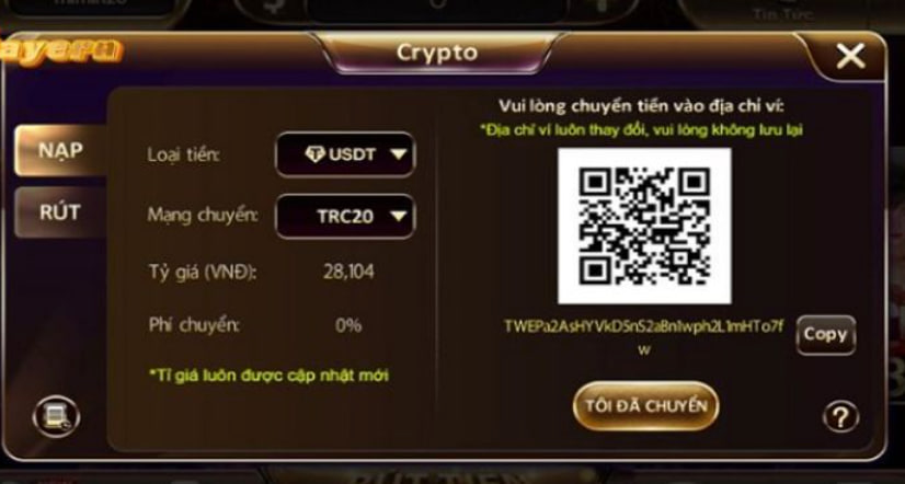 Hướng dẫn các bước nạp và rút tiền Sunwin